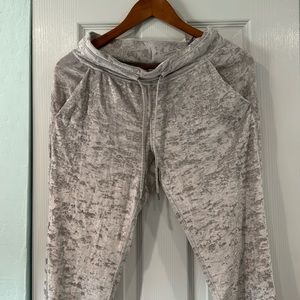 Silver velvet LuLuLemon joggers size 6